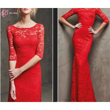 2017 New Red Lace Hot Evening Dinner Dress Sexy Prom Tube Dresses